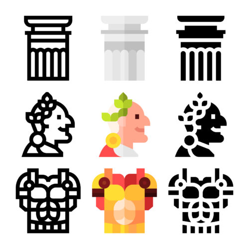Iconos para flaticon elementos romanos