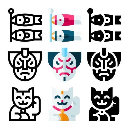 Iconos para flaticon mascaras y banderas